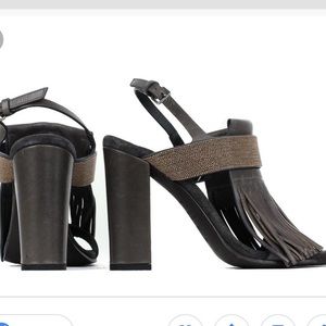 Brunello Cucinelli Fringed Heels